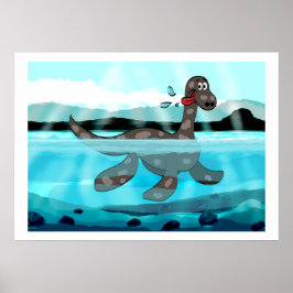 プレジオサウルス恐竜の絵 ポスター