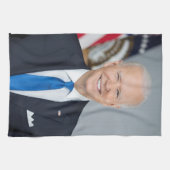 プレジデントジョーバイデン氏ホワイトハウスポートレート キッチンタオル (横)