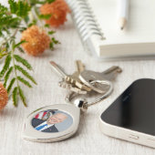 プレジデントジョーバイデン氏ホワイトハウスポートレート キーホルダー (側面)