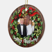 プレジデントドナルド・トランプ&メラニア2022ホリーリース セラミックオーナメント (左)