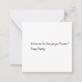 プレジデント2.5インチx 2.5インチフラットノートカード ノートカード (裏面)