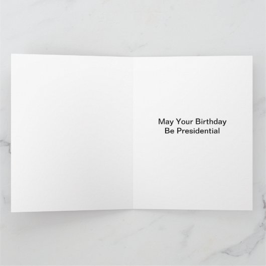 プレジデント・ジョーバイデン氏公式ポートレート誕生日 カード (内部)