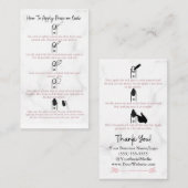 プレスオン命令を適用する爪、 ネイルの方法  名刺 (正面/裏面)