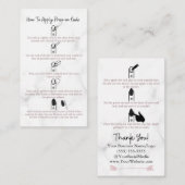 プレスオン爪、 ネイルの使用方法Marble 名刺 (正面/裏面)