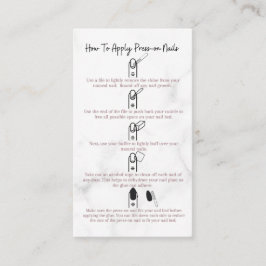 プレスオン爪、 ネイルの使用方法Marble 名刺