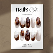 プレスオン爪、 ネイル実装表示カード サンキューカード