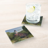 プレスクアイルライトハウスエリーガラスコースター ガラスコースター (アングル)