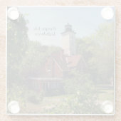 プレスクアイルライトハウスエリーガラスコースター ガラスコースター (裏面)