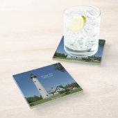 プレスクアイルライトハウスガラスコースター ガラスコースター (アングル)