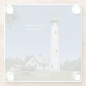 プレスクアイルライトハウスガラスコースター ガラスコースター (裏面)