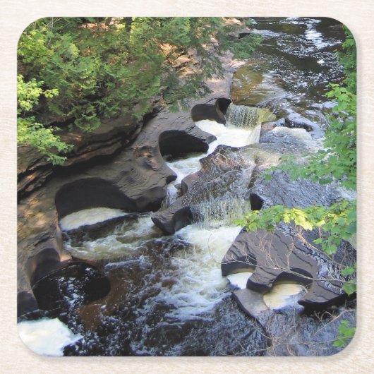 プレスクアイルリバー – ミシガンコースター スクエアペーパーコースター (正面)