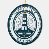 プレスクアイル州パークペンシルバニアバッジ セラミックオーナメント (左)