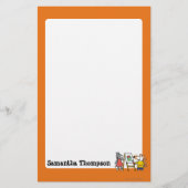 プレスクールのメイシ絵を描ーとドティ 便箋 (正面)