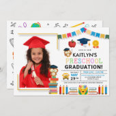 プレスクールフォト卒業招待状 招待状 (正面/裏面)