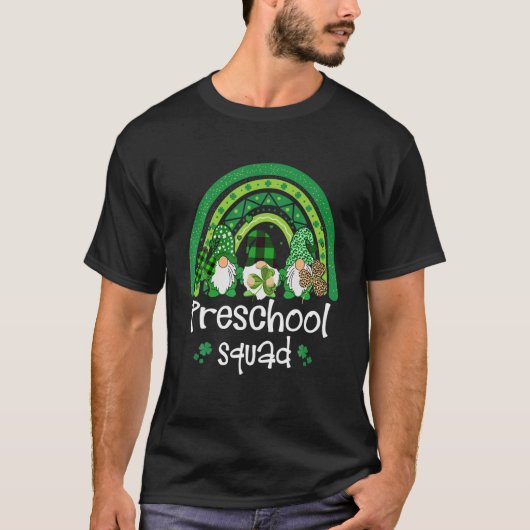プレスクール分隊レインボー格言ハッピーSt patricksダ Tシャツ (正面)