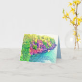 プレスク島の小型グリーティングカード カード (黄色い花)