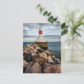 プレスク島ハーバー防波堤灯台 ポストカード (スタンド正面)