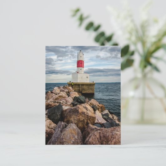 プレスク島ハーバー防波堤灯台 ポストカード (スタンド正面)