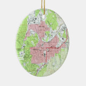 プレスコットアリゾナ(1973年)の地図 セラミックオーナメント (右)