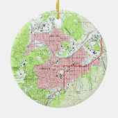 プレスコットアリゾナ(1973年)の地図 セラミックオーナメント (裏面)