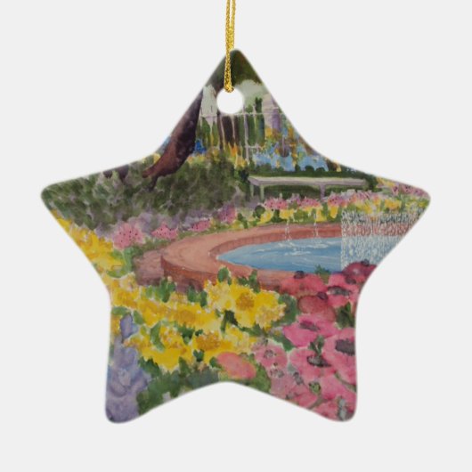 プレスコットパークガーデンポピーズポーツマスNH セラミックオーナメント (正面)