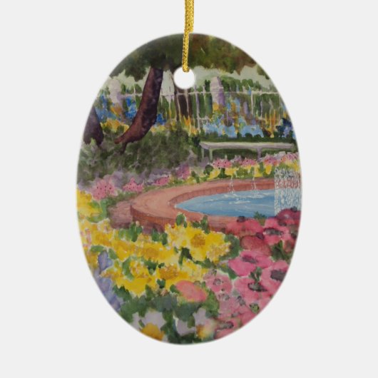 プレスコットパークガーデンポピーズポーツマスNH セラミックオーナメント (正面)