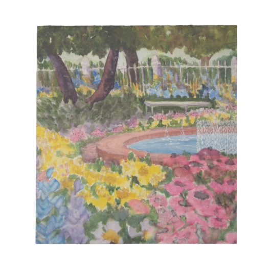 プレスコットパークガーデンポピーズポーツマスNH ノートパッド (正面)