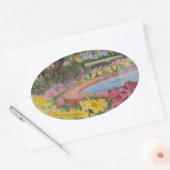 プレスコットパークガーデンポピーズポーツマスNH 楕円形シール (封筒)