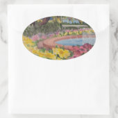 プレスコットパークガーデンポピーズポーツマスNH 楕円形シール (バッグ)