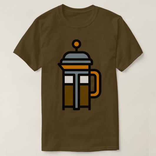 プレスコーヒフランスのーカフェショップカフェインEspresso Ca Tシャツ (デザイン正面)