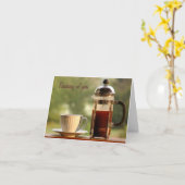 プレスコーヒフランスのー誕生日カード カード (黄色い花)