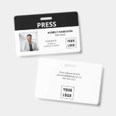 プレスシンプルフォトID バッジ (正面＆裏面)