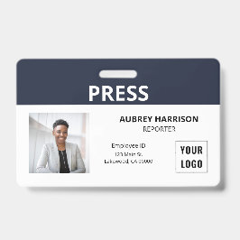 プレスシンプル写真ID バッジ