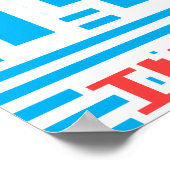 プレススタート、コインの挿入、アーケードゲーム、青ストライプい ポスター (角)