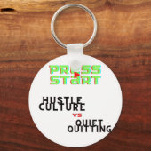 プレススタート、ハッスル文化vs静やめかな キーホルダー (正面)