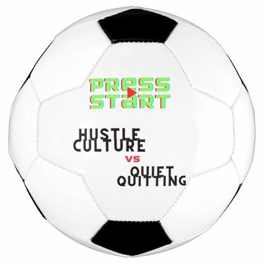 プレススタート、ハッスル文化vs静やめかな サッカーボール (正面)