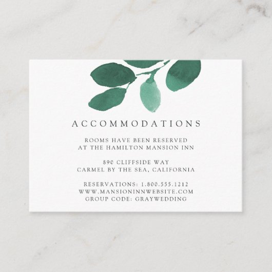 プレストボタニカルホテルアコモデーションカード エンクロージャーカード (正面)