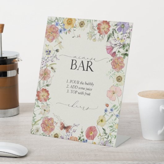 プレストワイルドフラワーフローラブライダルシャワーミノサ 台座サイン (インサイチュ)