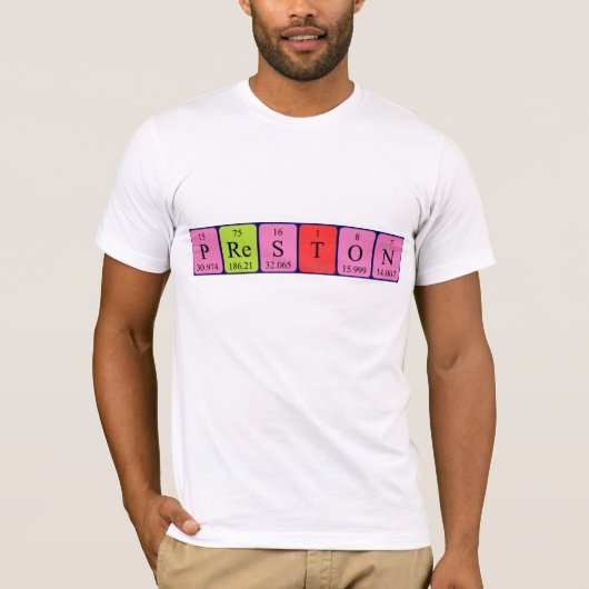 プレストン期別テーブル名のシャツ Tシャツ (正面)