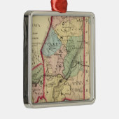 プレストン、テイラー、バーバー、タッカー郡の地図 メタルオーナメント (右)