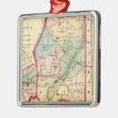 プレストン、テイラー、バーバー、タッカー郡の地図 メタルオーナメント (左)