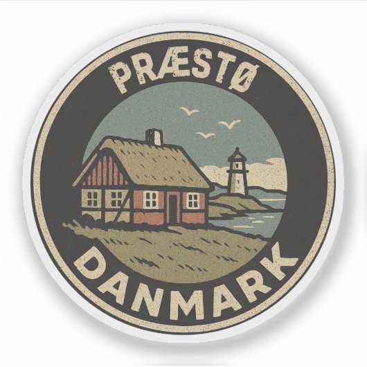 プレスト市 デンマーク Danmark シール (正面)