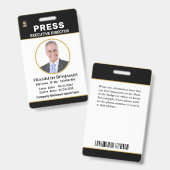 プレスパスジャーナリストのロゴIDカードのパーソナライズ バッジ (正面＆裏面)