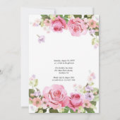 プレスプエスタシオンレッドローズ花模様ブリジガートンブライダル 招待状 (裏面)