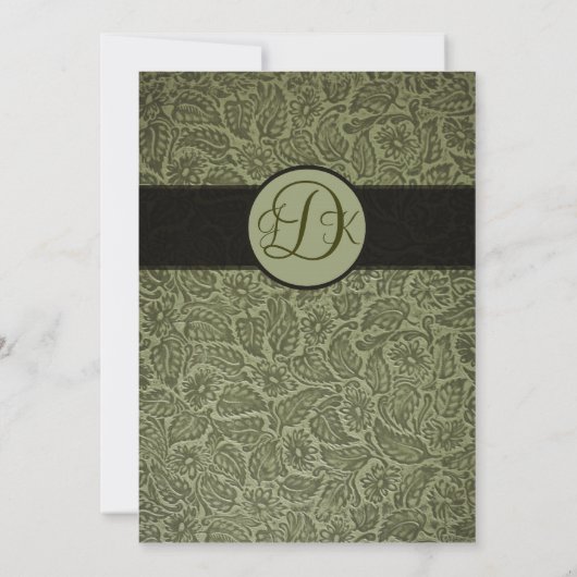 プレスレザー結婚式招待状 招待状 (裏面)