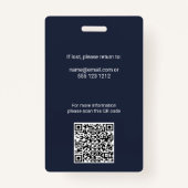 プレスロゴ写真QRコードプロフェッショナルバッジ バッジ (裏面)