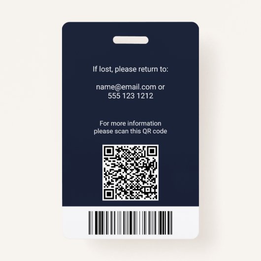 プレスロゴ写真QRコードプロフェッショナルバッジ バッジ (裏面)