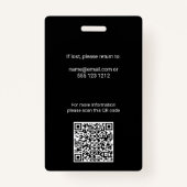 プレスロゴ写真QRコードプロフェッショナルバッジ バッジ (裏面)