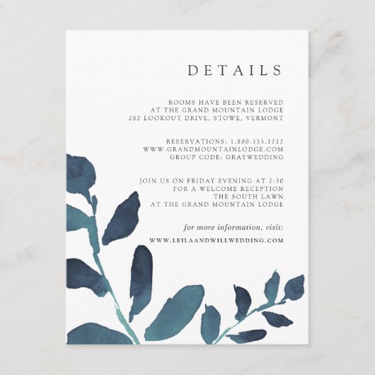 プレス植物学ゲスト情報カード エンクロージャーカード (正面)