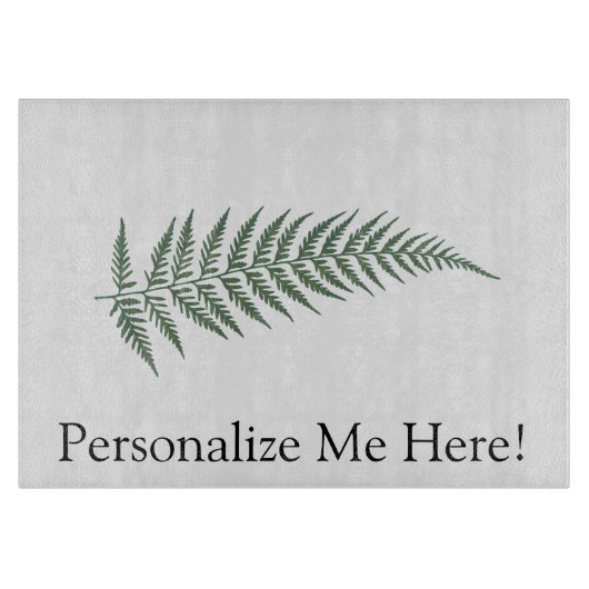 プレス植物性シダの葉 – ミックスとマッチカラー カッティングボード (正面)